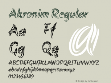 Akronim Regular Version 1.001 Font Sample