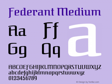 Federant Medium Version 1.010图片样张