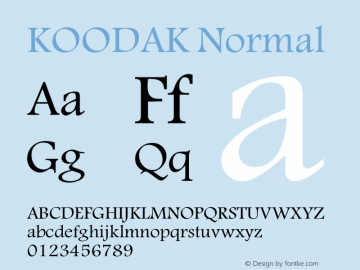 KOODAK Normal 1.0 Font Sample