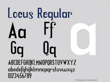 Locus Regular 001.000 Font Sample