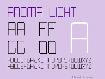 AROMA Light Unknown Font Sample