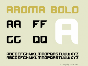 AROMA Bold Unknown Font Sample