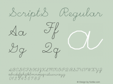 ScriptS Regular Macromedia Fontographer 4.1.3 4/16/97图片样张