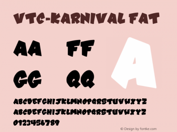 VTC-Karnival Fat Version 1.000 Font Sample