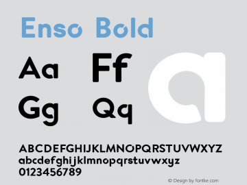 Enso Bold Version 1.000图片样张