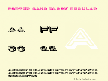 Porter Sans Block Regular Version 1.000图片样张