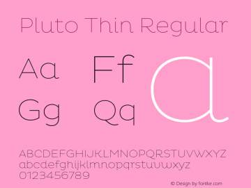 Pluto Thin Regular Version 1.000图片样张