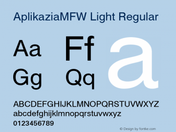 AplikaziaMFW Light Regular Version 1.000图片样张