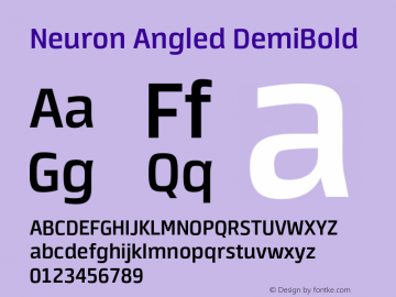 Neuron Angled DemiBold 001.000 [CYR] Font Sample