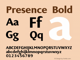 Presence Bold Version 001.001图片样张