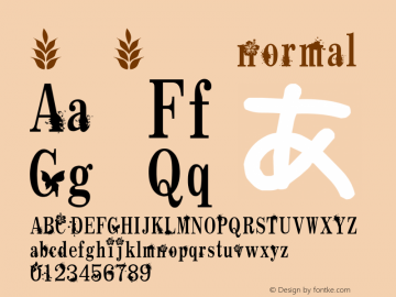 【阿西】淡墨痕 normal Version 2.20 November 9, 2013 Font Sample