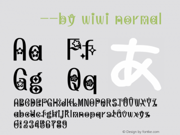 落雁体--by wiwi normal Version 0.2.0-beta Font Sample