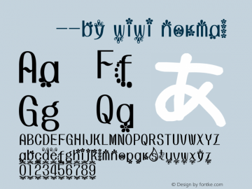 落雁体--by wiwi normal Version 0.2.0-beta Font Sample