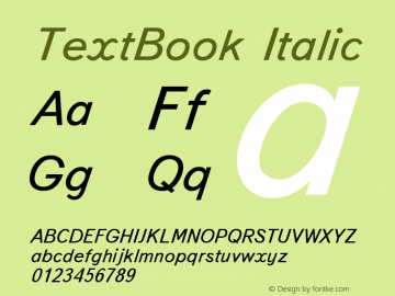 TextBook Italic 001.000图片样张