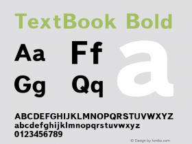 TextBook Bold Converted from d:\win\system\BUB____W.TF1 by ALLTYPE Font Sample