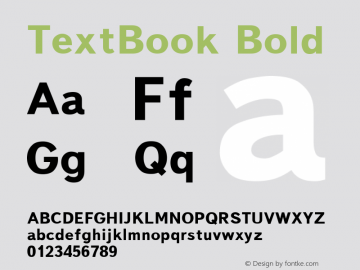TextBook Bold Converted from d:\win\system\BUB____W.TF1 by ALLTYPE图片样张