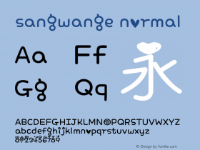 sangwange normal Version 0.2.0-beta Font Sample