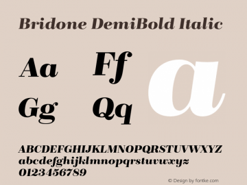 Bridone DemiBold Italic Version 1.000;com.myfonts.tipo-pepel.bridone.demi-bold-italic.wfkit2.45Yo图片样张