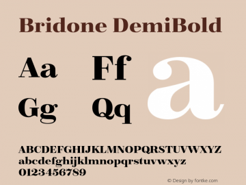 Bridone DemiBold Version 1.000;com.myfonts.tipo-pepel.bridone.demi-bold.wfkit2.45Ym图片样张