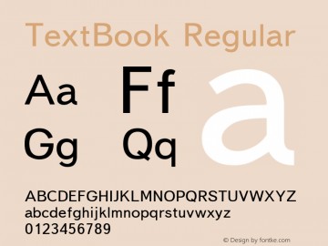 TextBook Regular 001.000图片样张