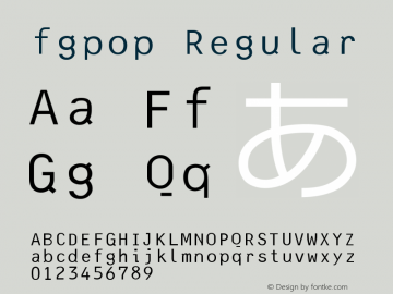 fgpop Regular Version Font Sample