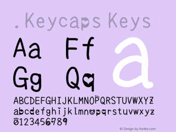 .Keycaps Keys 10.0d12e1 Font Sample