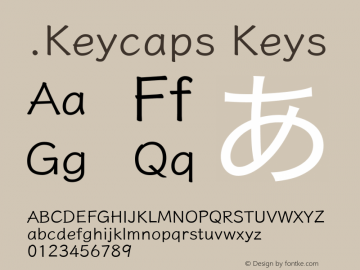.Keycaps Keys Version 1.00 October 19, 2015, initial release Font Sample