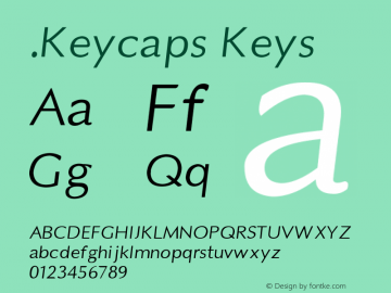 .Keycaps Keys 10.0d12e1 Font Sample