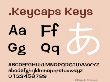 .Keycaps Keys 10.0d12e1 Font Sample