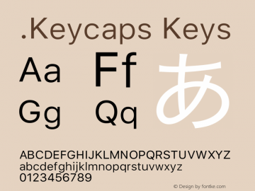 .Keycaps Keys 10.5d29e15 Font Sample