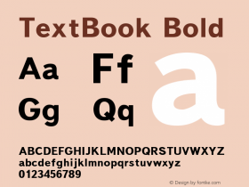 TextBook Bold 001.000 Font Sample