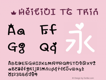 .HeitiUI TC Thin 10.0d4e2 Font Sample