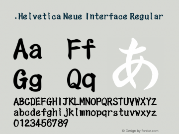 .Helvetica Neue Interface Regular 10.0d38e9 Font Sample