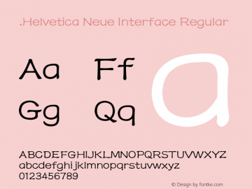 .Helvetica Neue Interface Regular 10.0d35e1 Font Sample