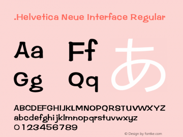 .Helvetica Neue Interface Regular 10.0d35e1图片样张