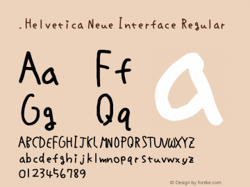 .Helvetica Neue Interface Regular 10.0d35e1 Font Sample