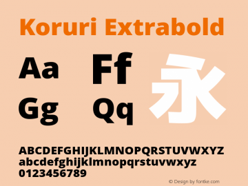 Koruri Extrabold Version 1.00图片样张