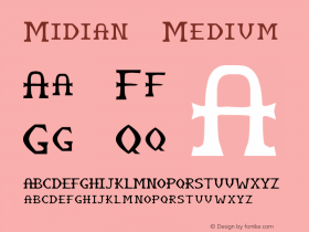 Midian Medium Version 001.000 Font Sample