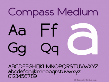 Compass Medium Version 001.000 Font Sample
