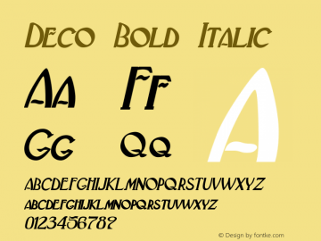 Deco Bold Italic 1.0/1995: 2.0/2001图片样张