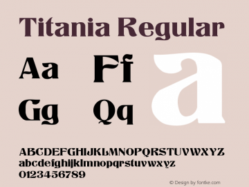 Titania Regular Altsys Fontographer 3.5  4/2/93 Font Sample