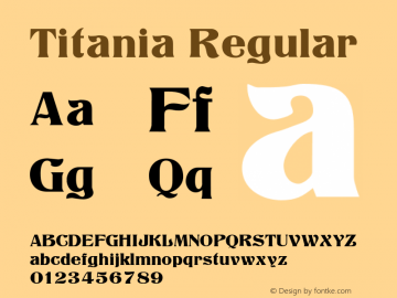 Titania Regular 001.000 Font Sample