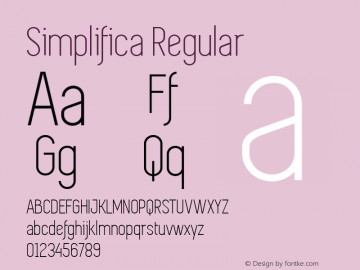 Simplifica Regular Version 1.000图片样张