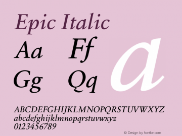 Epic Italic Unknown图片样张