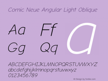 Comic Neue Angular Light Oblique 1.000图片样张