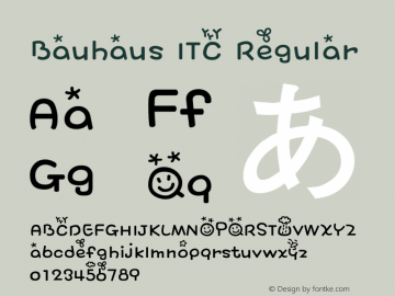 Bauhaus ITC Regular Version 1.20 Font Sample