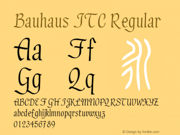 Bauhaus ITC Regular Version 1.20 Font Sample