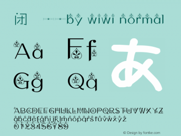 闭月体--by wiwi normal Version 0.2.0-beta Font Sample