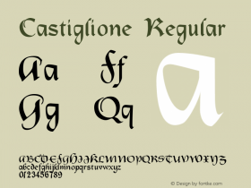 Castiglione Regular 001.000 Font Sample