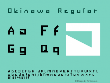 Okinawa Regular Unknown Font Sample